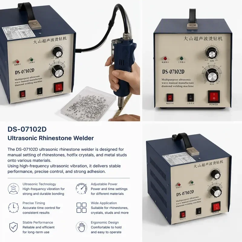 DS-07102 Hotfix Applicator DIY Hot Fix Rhinestone Setting Machine Tool for Crystal Gems Beads Jewelry Making Craft