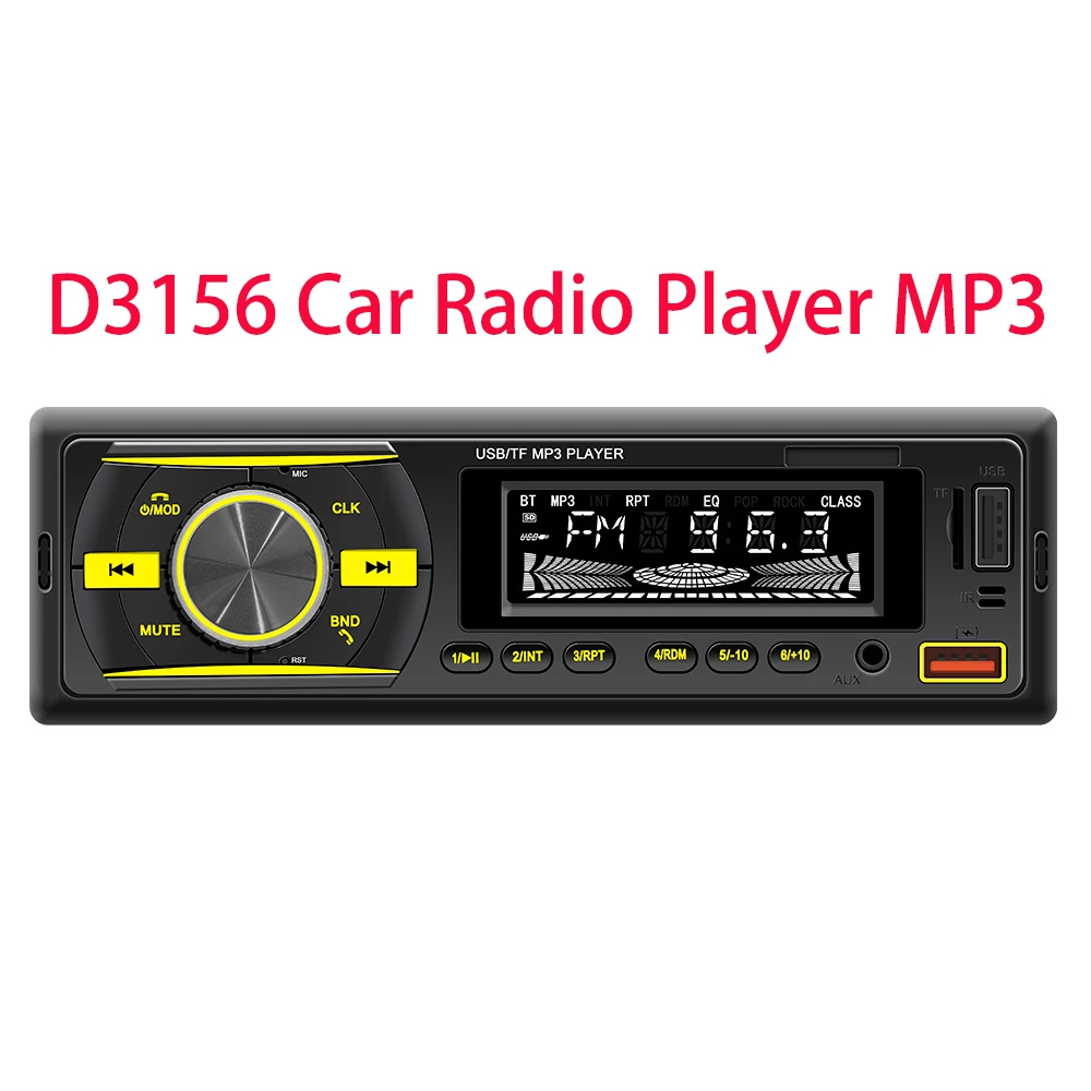 D3156 Car Radio Player MP3 Autoradio Bluetooth GPS USB AUX TF Card In-put FM player Car Multimedia Player