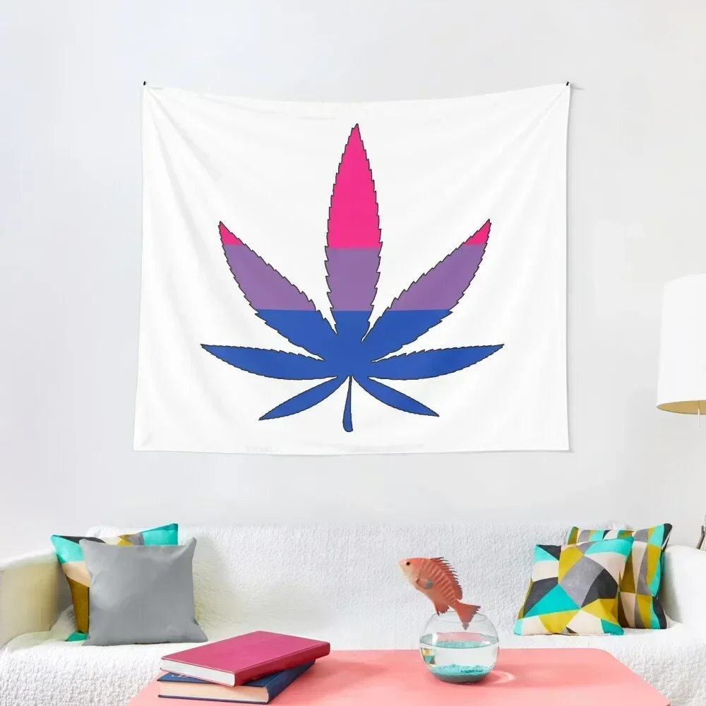 Bisexual Pride Flag - Weed Tapestry Aesthetic Room Decors Room Decor Aesthetic Room Decorating Aesthetic Bedroom Deco Tapestry