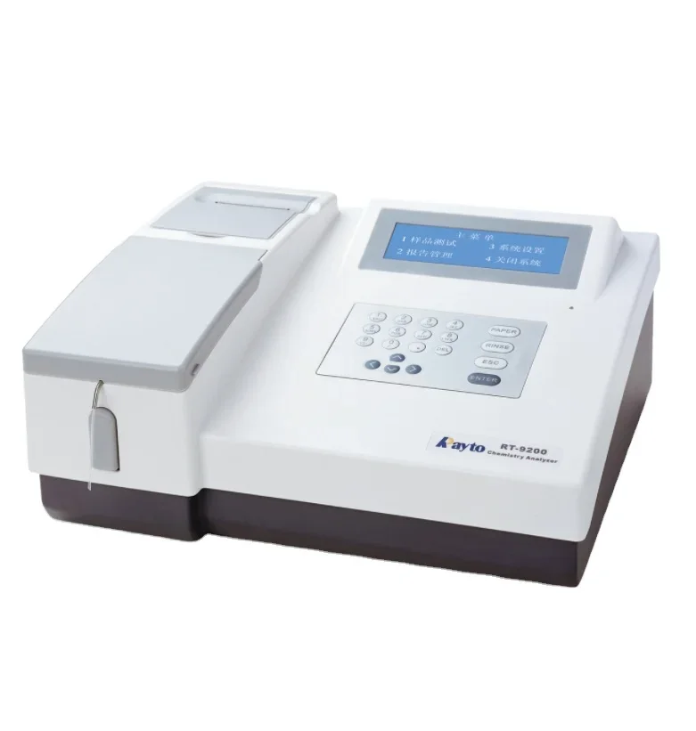 Rayto RT-9200 Biochemistry analyzer Easy keypad operation  LCD display semi-auto chemistry analyzer