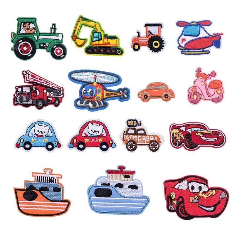 cars cartoon animation embroidered clothes stickers ironing clothing iron patch sewing decorative patches