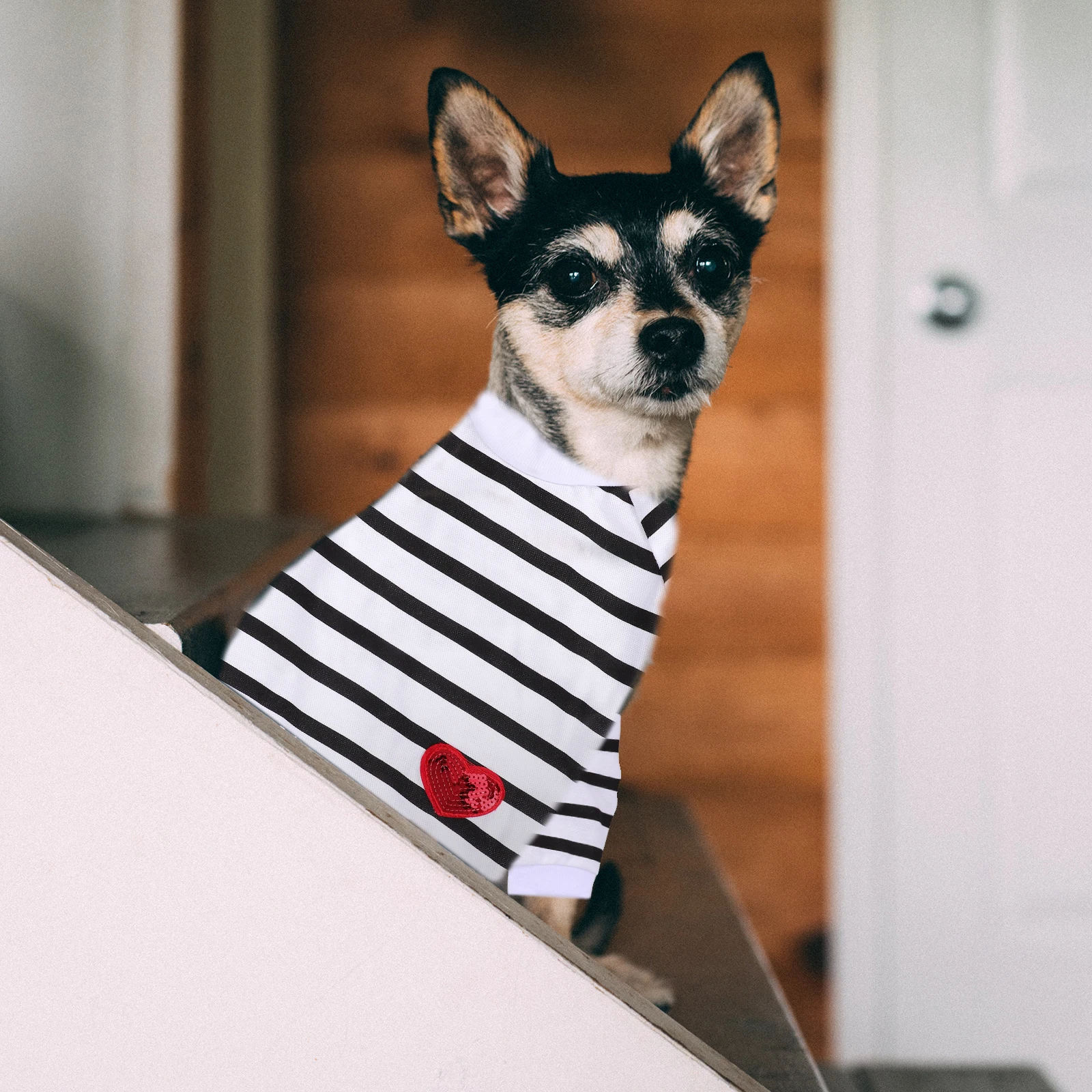 

Dog Cotton Shirt Tee Shirts Adorable Clothes Comfortable Striped T-shirts