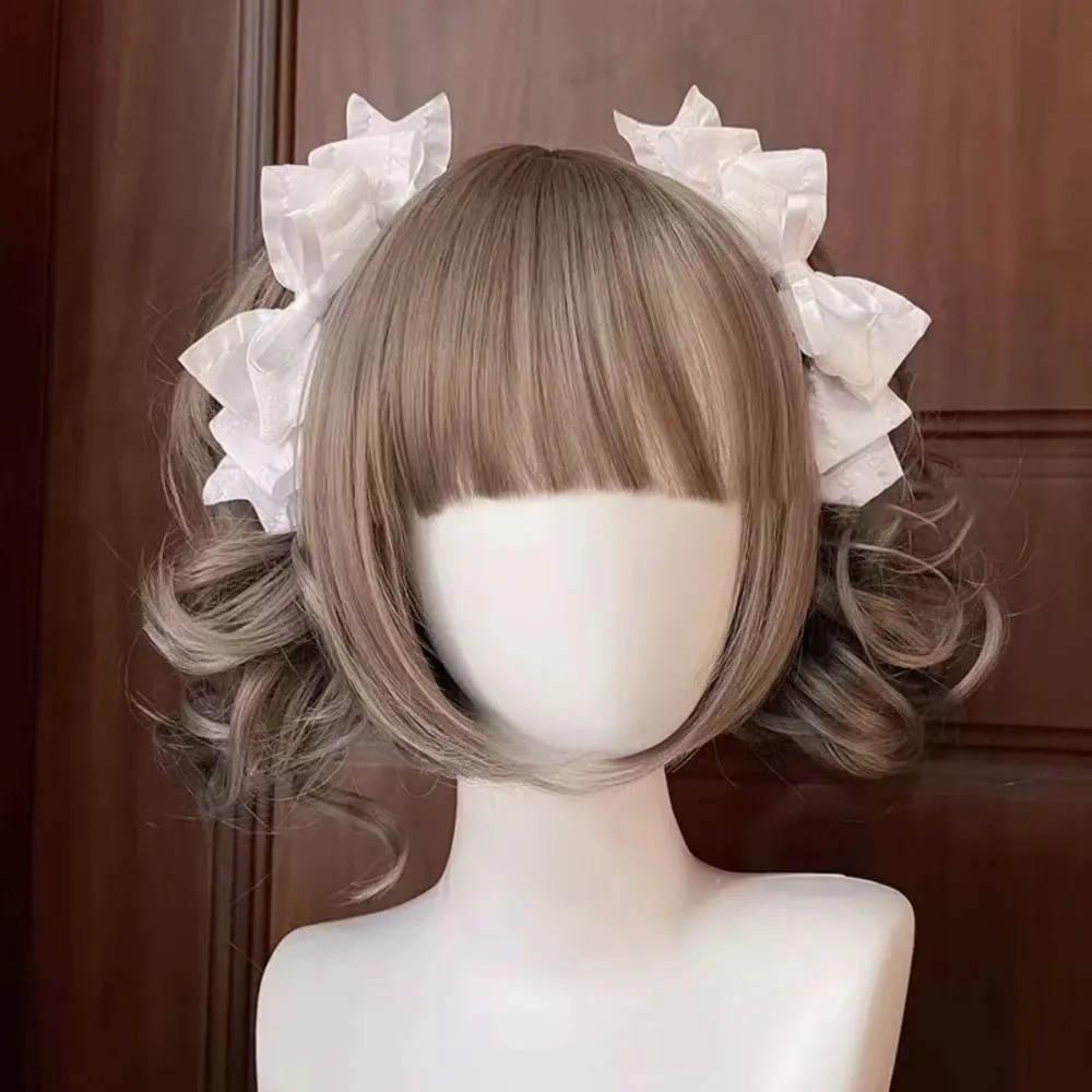 1 Pair Y2K Style Lolita Hair Clip 3D Design Bow Design Ponytail Pair Clips Japanese Style Party Accessory Double Ponytail Clips