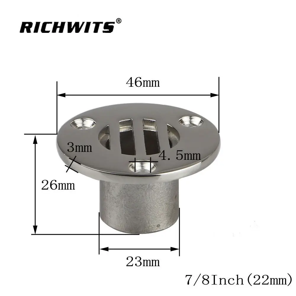 Boat Deck Drain Stainless Hardware For Richwtis Marine Vessel Yacht Scupper Sink Water Outlet Plumbing Fitting Replacement Part