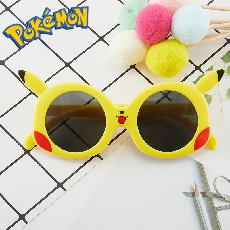 Anime Pokemon güneş gözlüğü Pikachu karikatür Figrues gözlük çocuk erkek kız güneş gözlüğü sevimli dekorasyon çocuk oyuncak yaz hediyeler