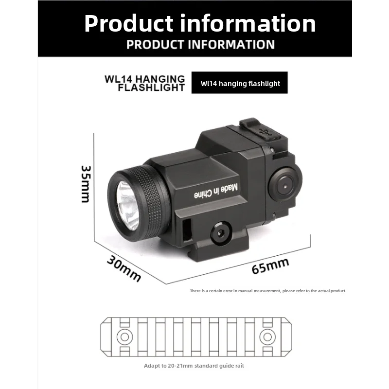 Compact Black Housing Hobby Illumination Light 4 Adjustable Bright Modes Complete Accessory Pack