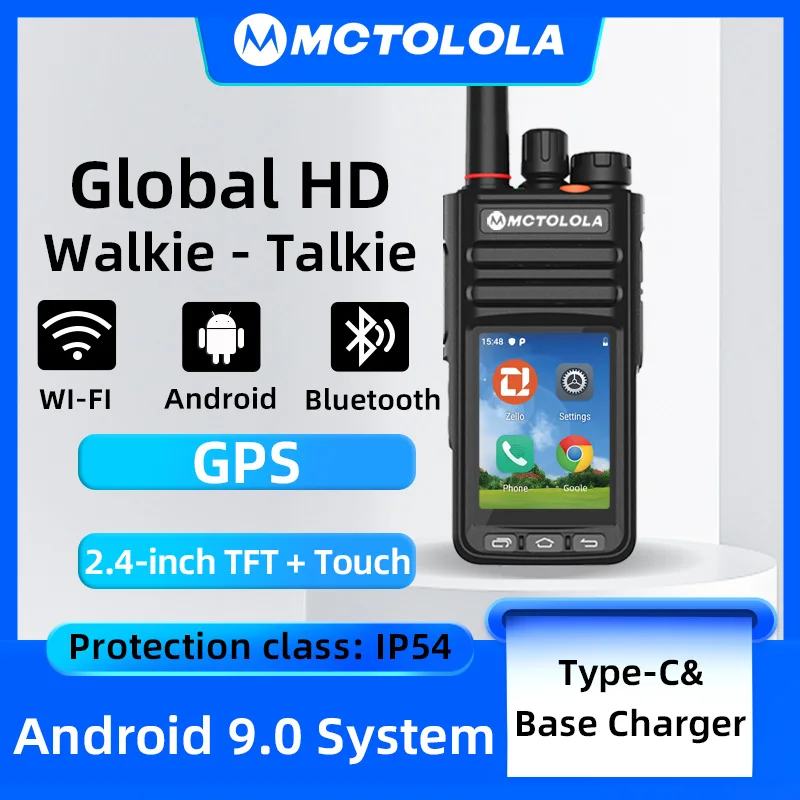 モトローラ 新型 Zello Android インテリジェントタッチ トランシーバー PTT WIFI Bluetooth 2G 4G ハンディ POC 8000km グローバルカバレッジ