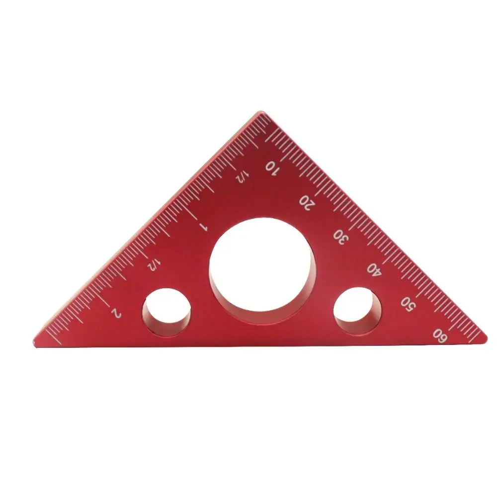 Aluminum Right Angle Ruler Metric Scales Precision Triangle Ruler Measuring Tool Imperial Scales Thickened Height Ruler