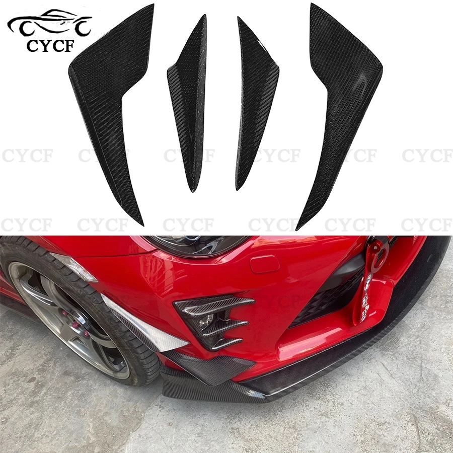 

For Toyota GT86 Subaru BRZ 2012-2019 Carbon Fiber Front Bar Wind Knife Trim Cover Car Decoration Retrofitting Accessories