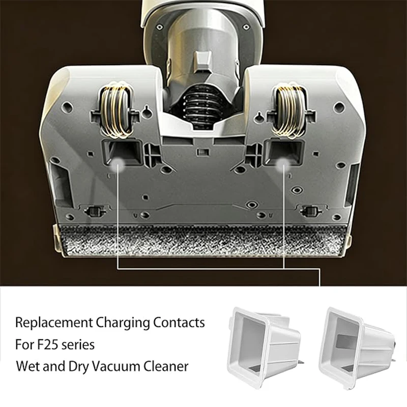 Replacement Charging Contacts Compatible with Roborock F25/F25 ACE/F25 GT/F25 Series Wet/Dry Vacuum Cleaner Charging Port Parts view 3