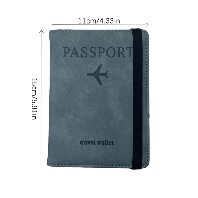 Waterproof RFID Passport Cover, Credit ID Card Wallet, Bank Card Case, Multi-Function Document, Acessórios de viagem, PU