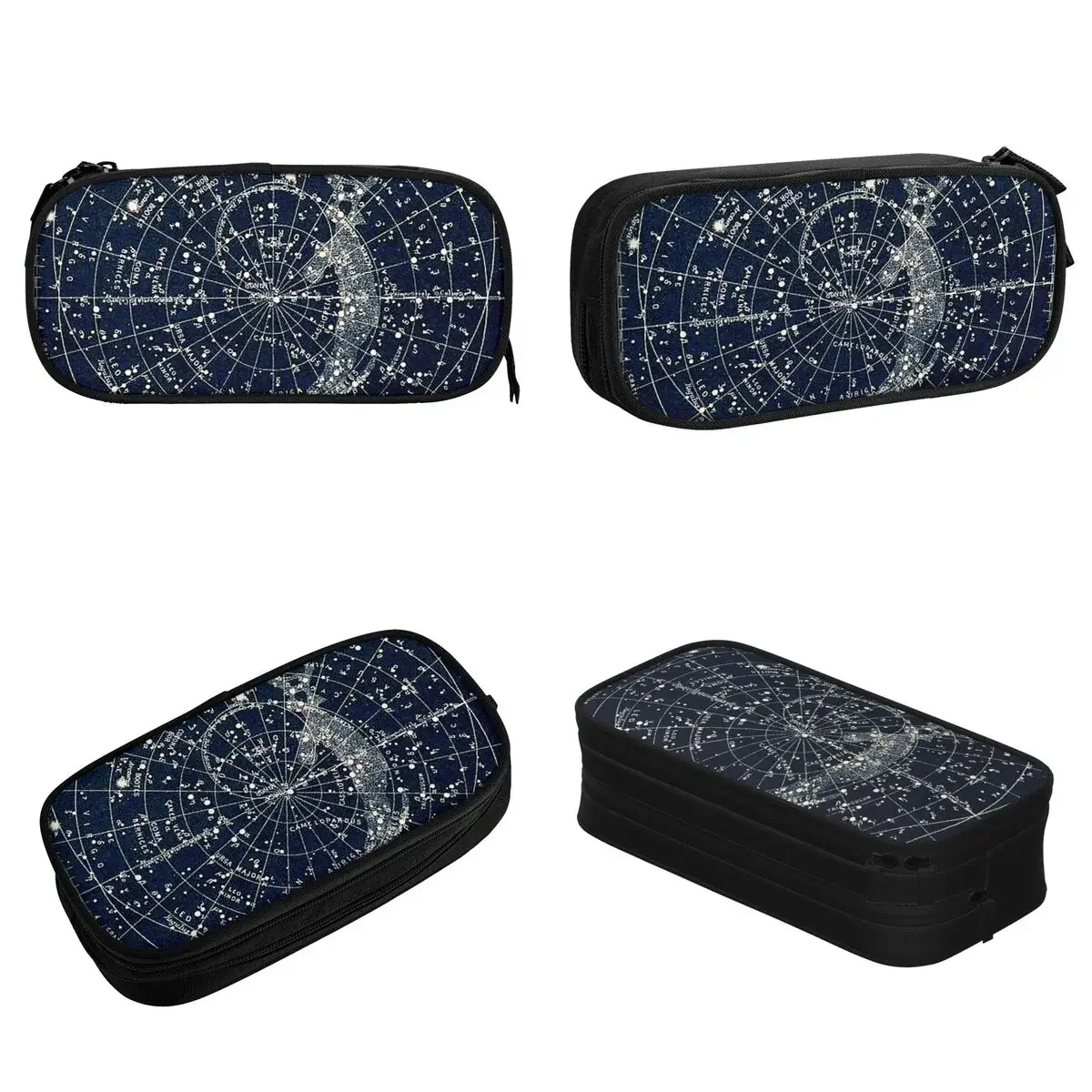 The Constellations Vintage 1900 Galaxy Pencil Cases Fun Pen Box Bag Kids Big Capacity Students School Gifts Pencil Pouch