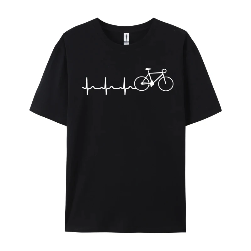 Bicycle Heartbeat Cycling For Cyclis Vintage T-Shirt For Men 3D Printed Casual Round Neck T-Shirt Oversized