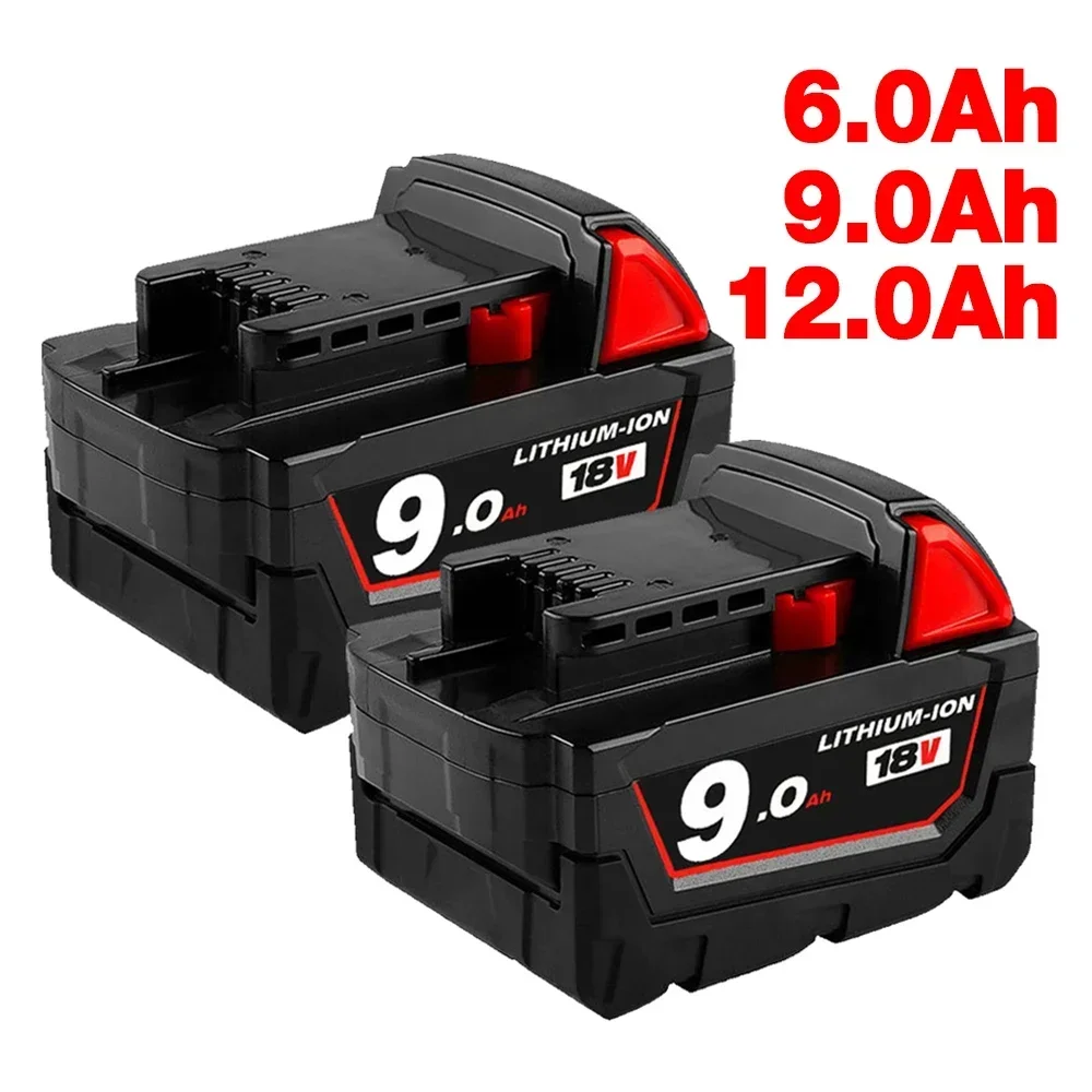 18V 12.0Ah Replacement for Milwaukee M18 XC Lithium Battery 48-11-1860 48-11-1850 48-11-1840 48-11-1820 Rechargeable Batteries