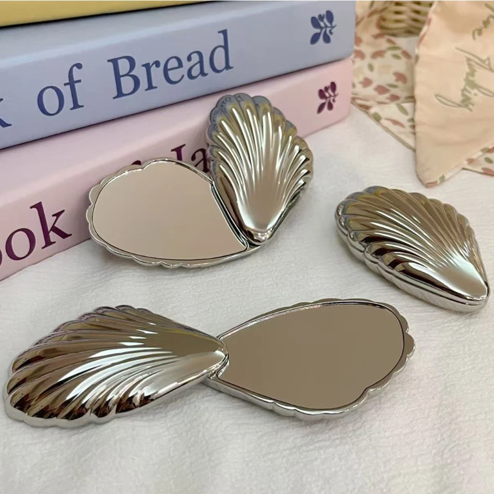 Double-sided Small Mirror Mini Foldable Makeup Mirror Portable Travel Compact Metal Mirror Suitable for Bag