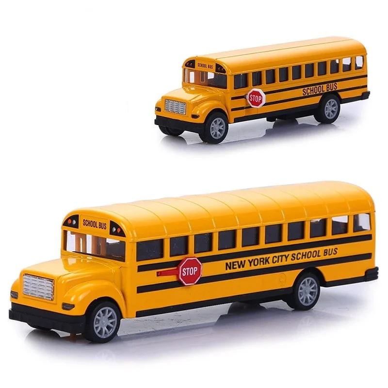 

School Bus Model Children Car Model Simulation Off-road Vehicle Pull Back Car Decoration Ornaments Collection Toys For Children