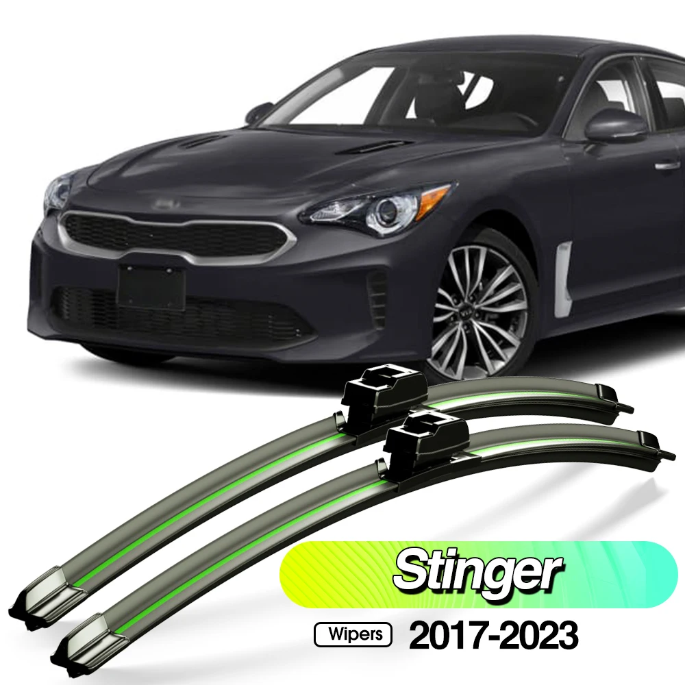 For Kia Stinger 2017-2023 2pcs Front Windshield Wiper Blades Windscreen Window Accessories 2018 2019 2020 2021 2022