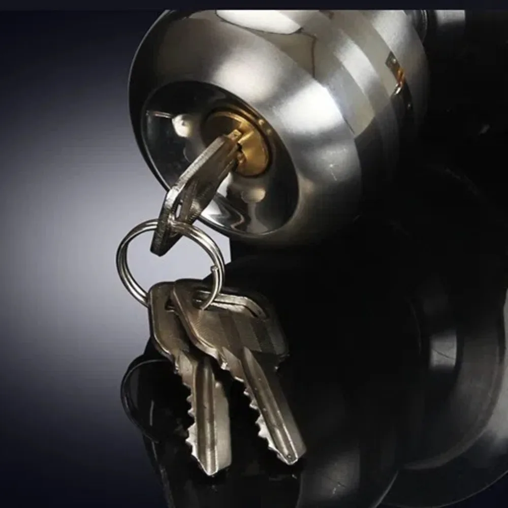 

Round Ball Door Knob Set With Key Rotation Lock Bathroom Handle Lock Door Hardware Supplies Stainless Steel Round Door Knobs
