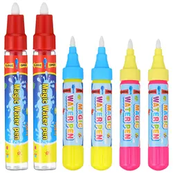 6Pcs Magical Water Drawing Pen Kid Painting Water Writing Mat Pen Doodle Pens Replacement Tool Education Toy For Kids