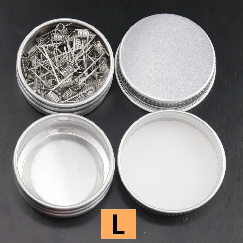 Caixa vazia do armazenamento do metal de alumínio, garrafa recarregável, parte superior do parafuso, armazenamento cosmético, cor prata, 2.2g, 4g, 5g-10Pcs