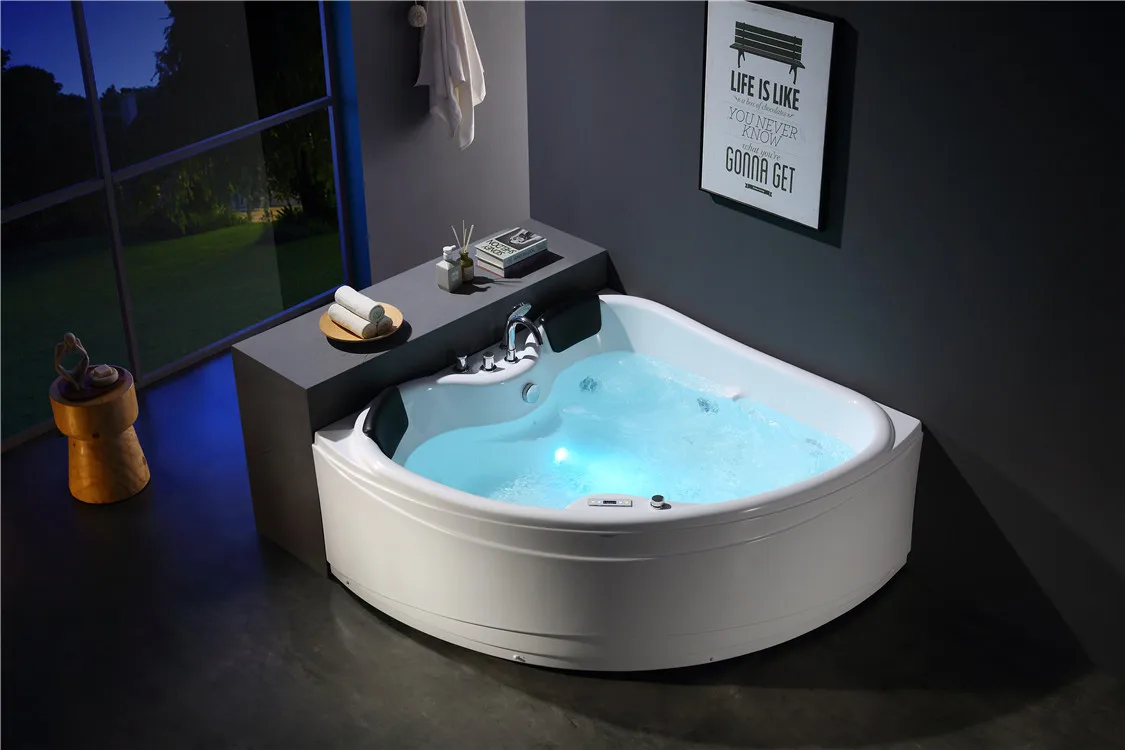 Radio/CD function indoor small corner jacuzzi spa jacuzzi