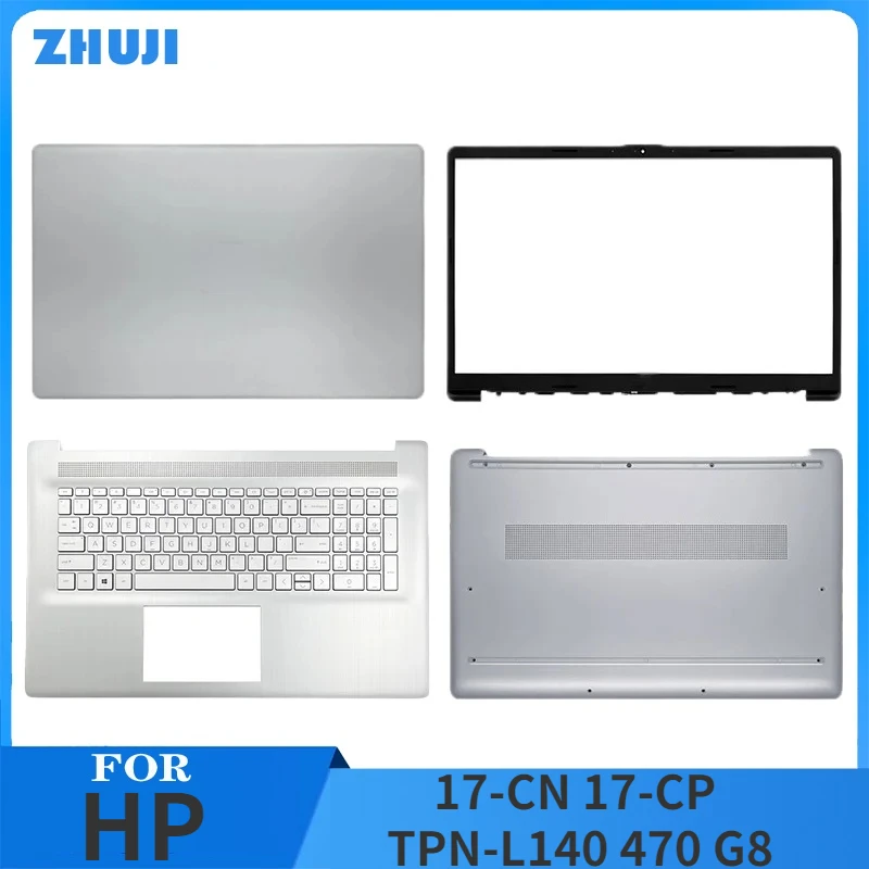 Upper cover bezel For HP 17-CN 17-CP TPN-L140 470 G8 screen back case frame palm rest bottom shell top cover lower hinge cover