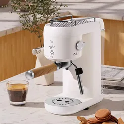 Semi-automatic Siphon Type Italian Espresso Coffee Machine Household Milk Foam Machine Small Electric Coffee Maker Easy Cleaning