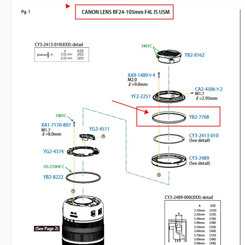 Новое оригинальное для Canon RF 24-105 мм F4L IS USM Объектив байонетное крепление водонепроницаемое пылезащитное резиновое кольцо
