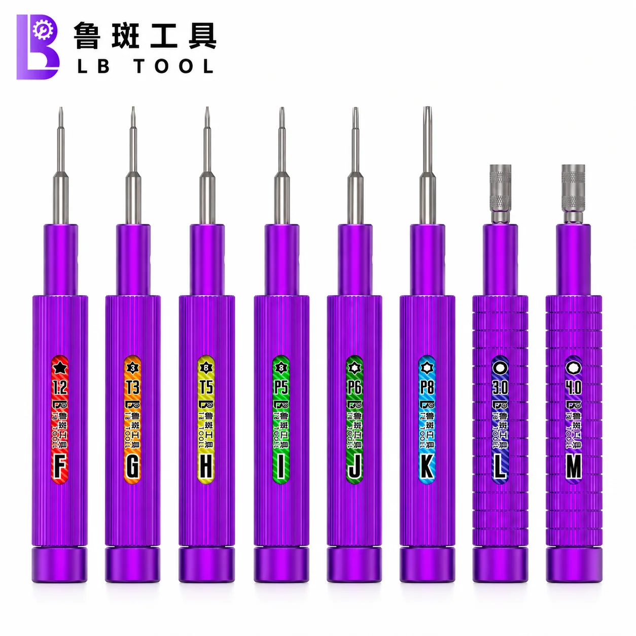 LB TOOL 8 in 1 Precision Screwdriver Set Magnetic Alloy Bits for Phone Tablet Laptop PC Drone Electronics Repair Tool Kit