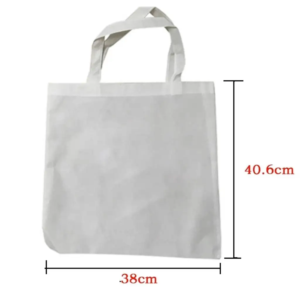 10pcs Sublimation Shopping Bag Transfer DIY Beach Grocery Tote Bag
