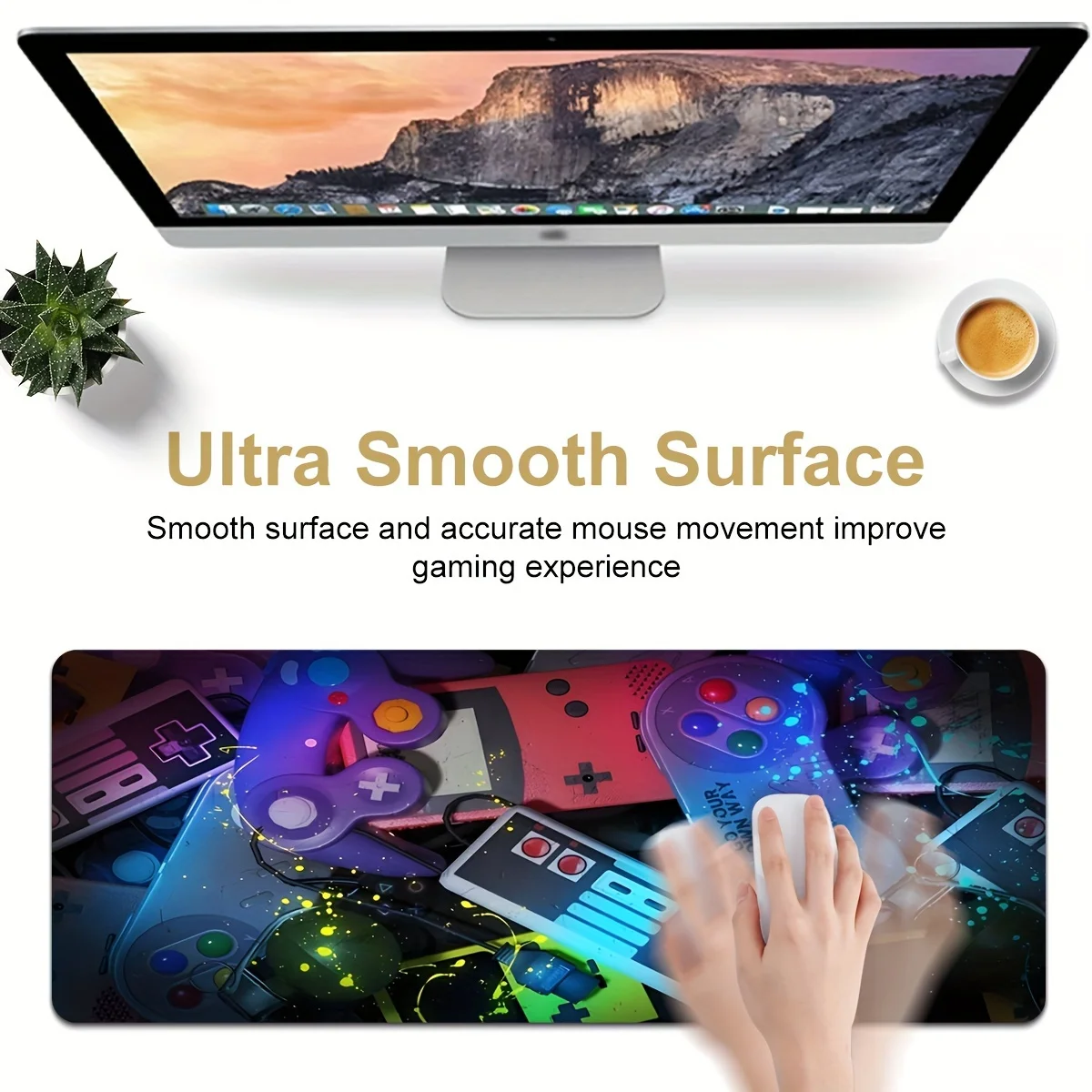 Gaming Mouse Pad 900x400 with Game Non-Slip Rubber Stitched Edges Desk Mat for Gamers and Office MousePads For Desk pad Computer image 4