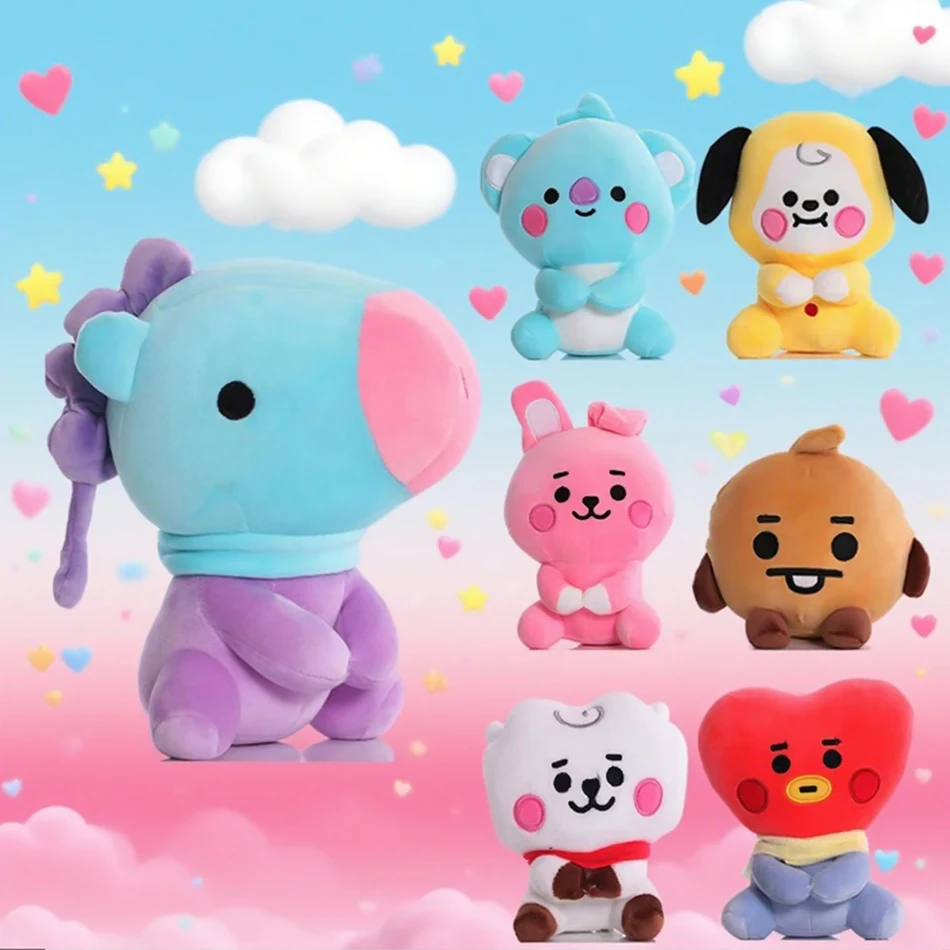 

12-22cm Anime BTed Plush Toys Kawaii Mini Keychain Pendant Ornament Bted Peripherals Soft Stuffed Animals Doll Gift Hot In Stock