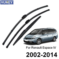 Xukey Front Rear Windshield Wiper Blades Kit For Renault Espace 4 2014 2013 2012 2011 2010 2009 2008 2007 20063 2005 2004