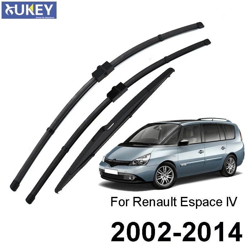 Xukey Front Rear Windshield Wiper Blades Kit For Renault Espace 4 2014 2013 2012 2011 2010 2009 2008 2007 20063 2005 2004