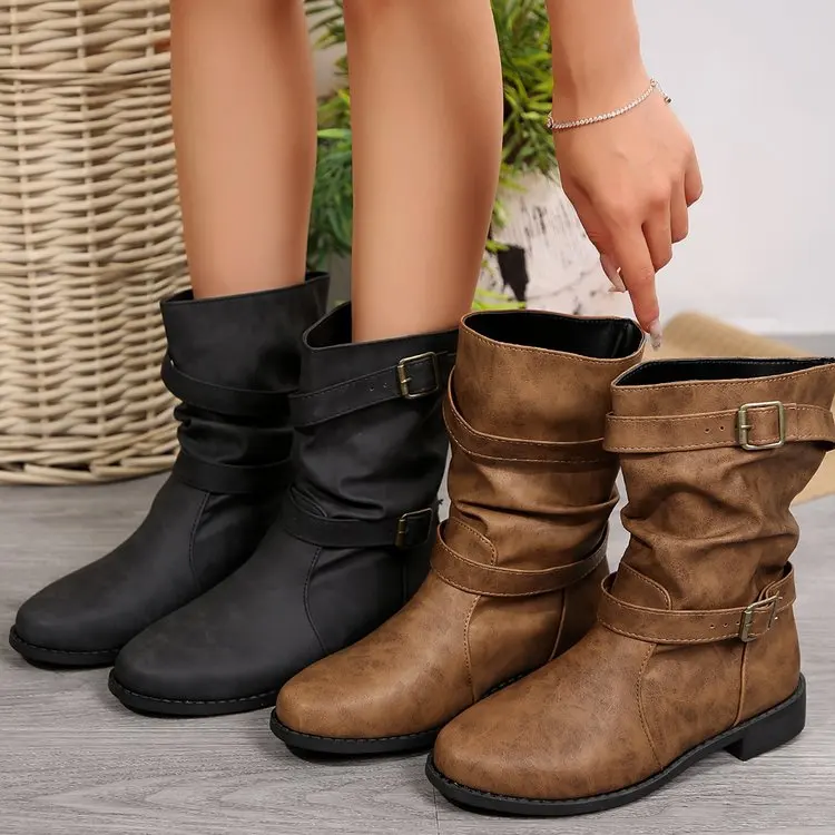 Botas altas hasta el muslo para mujer, zapatos cómodos de diseñador para caminar al aire libre, moda de primavera y otoño, novedad de 2024