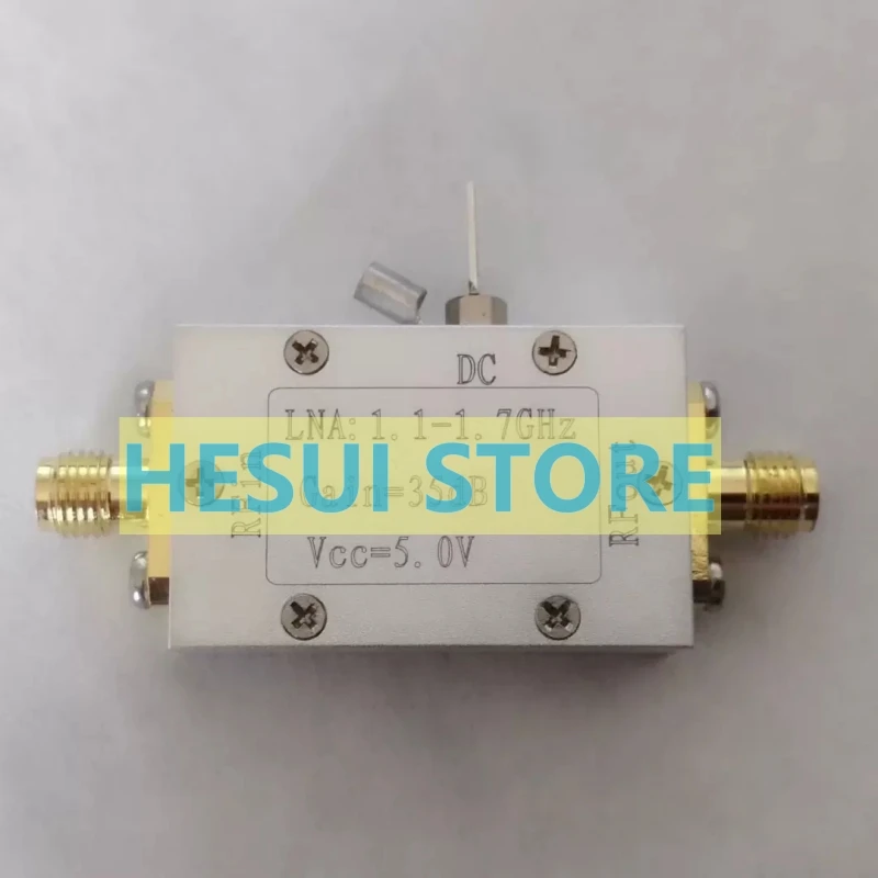 LNA 1.1-1.7GHz gain 35dB low noise 0.6dB GPS Beidou GLNSS amplifier