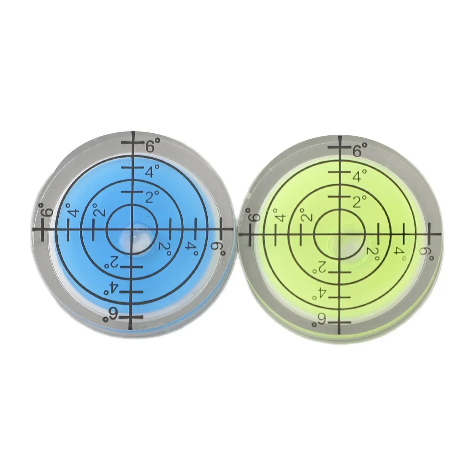 2Pcs 32mm Bubble Level High Precision Bulls Eye Degree Horizontal Mark Level Round Circular Measuring Meter Tools