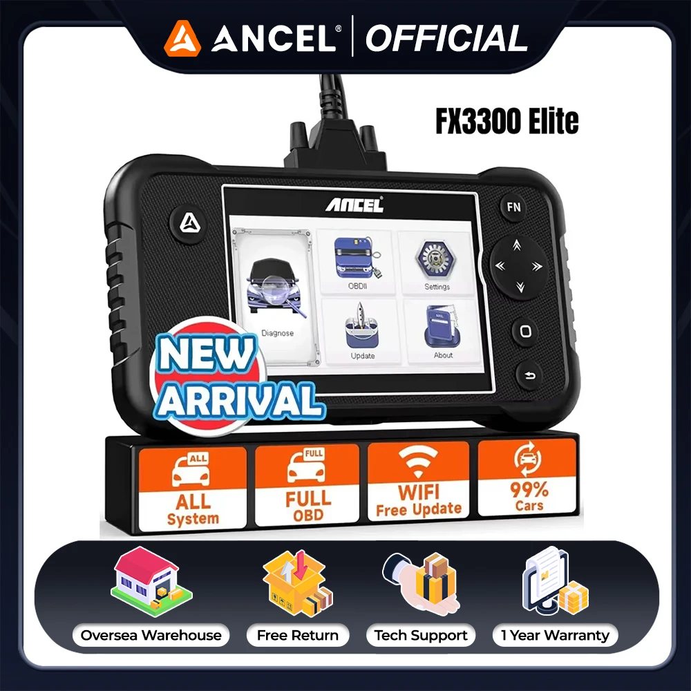 

FX3300 Elite OBD2 Auto Scanner All System Diagnostic Check Engine Code Reader OBD 2 Car Scan Tool Lifetime Free Update With Wifi
