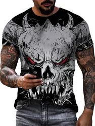 2024 new 3D printed men's T-shirt summer fashion hip-hop casual T-shirt street wear personalized round neck top