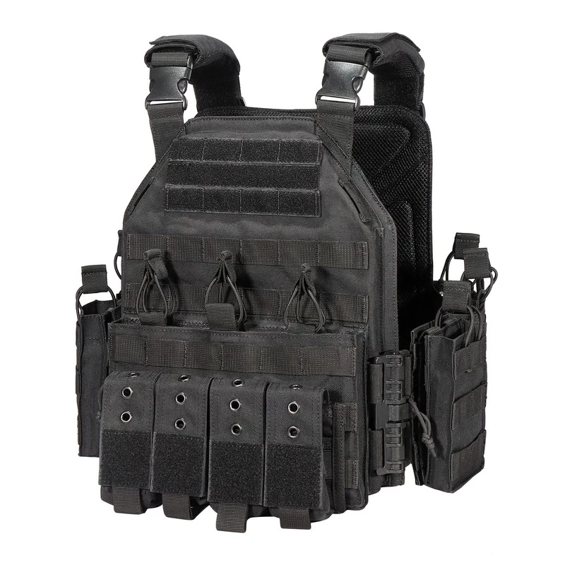 Imagem -03 - Nylon Ajustável Placa Transportadora Colete Tático Caça ao ar Livre Colete Modular Protetor Airsoft Combat Acessórios 1000d