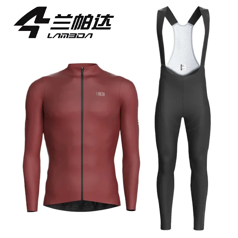 Lameda Cycling Sets Winter Men Thermal Fleece Long Sleeve Cycling Top Warm Cycling Pant Cycling Jerseys For Men Mtb Bike Jerseys