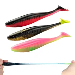 4pcs/lot Big Bait Soft Lure 14cm 19g Pike Lure High Quality Floating Soft Bait Never Broken Material Fishing Lures