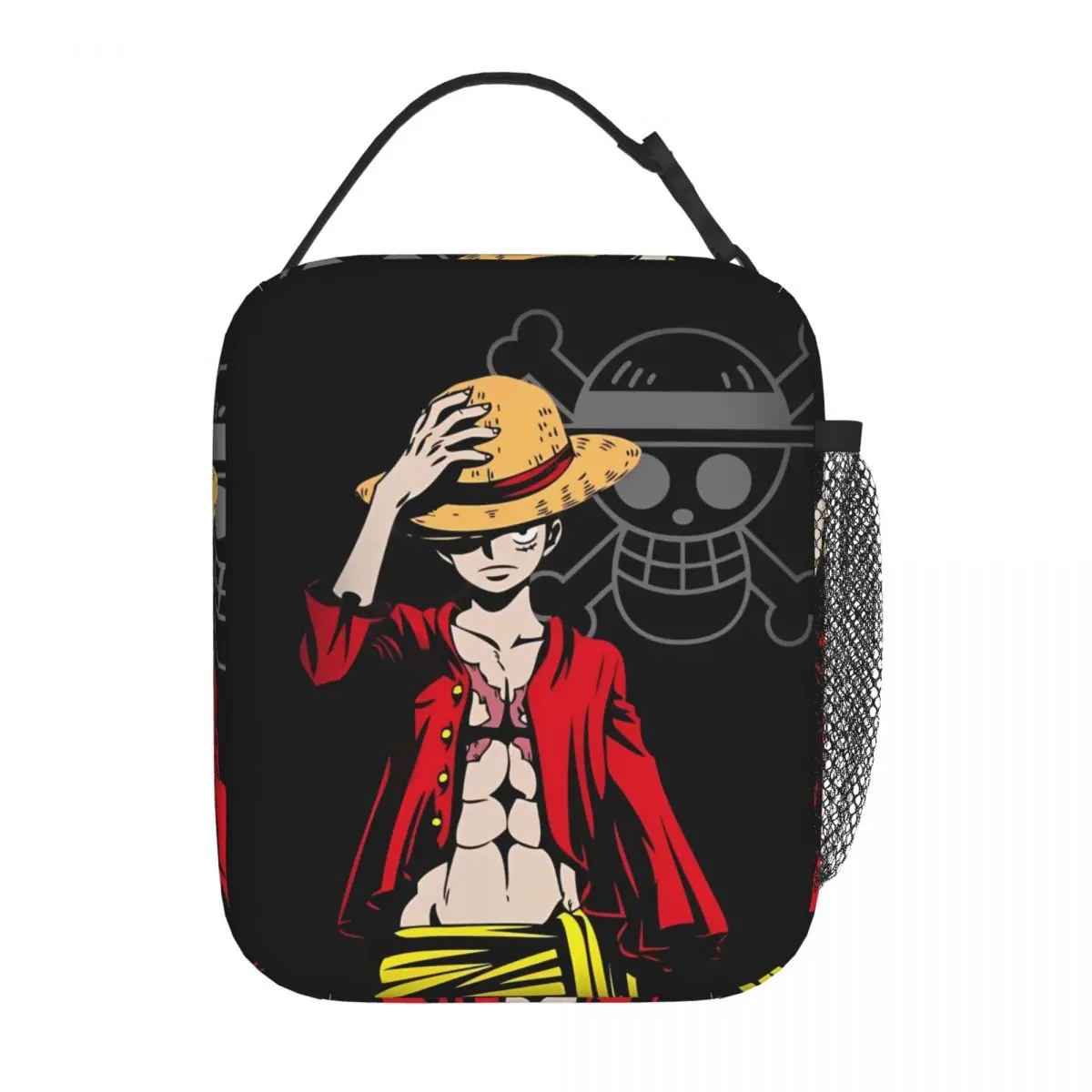 One Piece Monkey D Luffy Skull Insulated Lunch Bag Thermal Bag  Lunch Container High Capacity Lunch Box Tote Men Women School