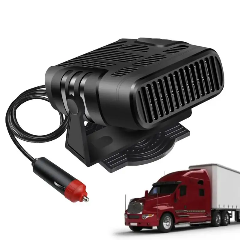 200W Car Heater 12V/24V Portable Car Heater Fan 2 IN 1 Electric Cooling Heating Auto Windshield Defroster Car Anti-Fog Heater