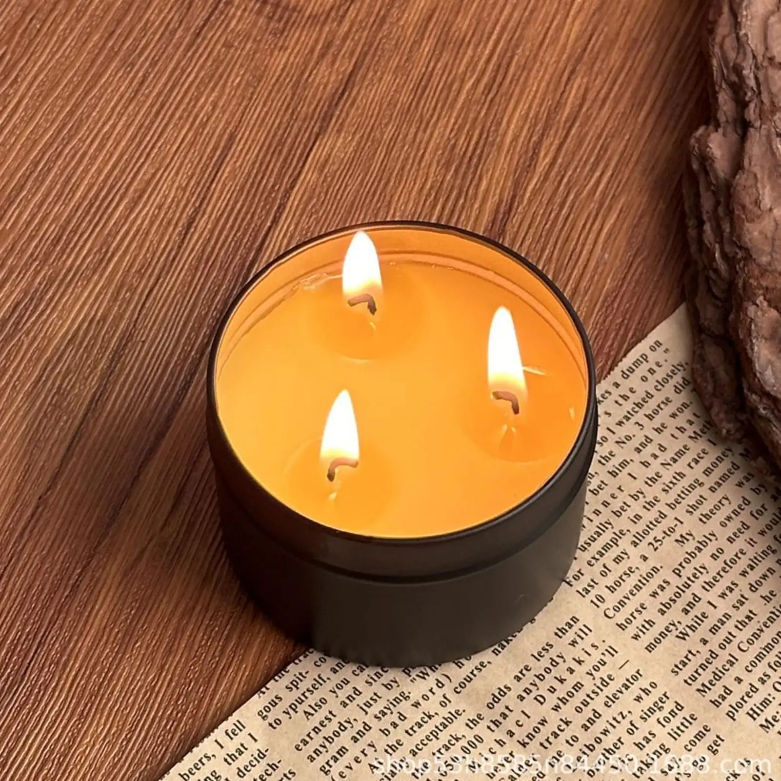 Candles for Power Outages Slow Burn Candle with Jar 36 Hours Long Burning 3-Wick Light Source Gear for Home Preparedness and