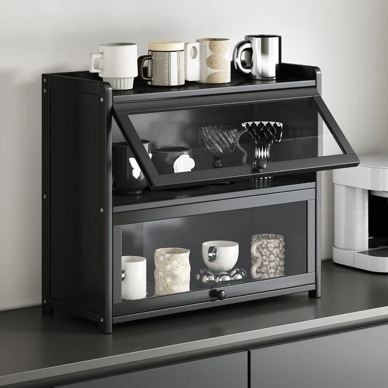 

Многослойная пылезащитная полка для хранения чашек, настольная полка, кофейная кружка, держатель для чашки чая, органайзер, шкаф для кухонной столешницы