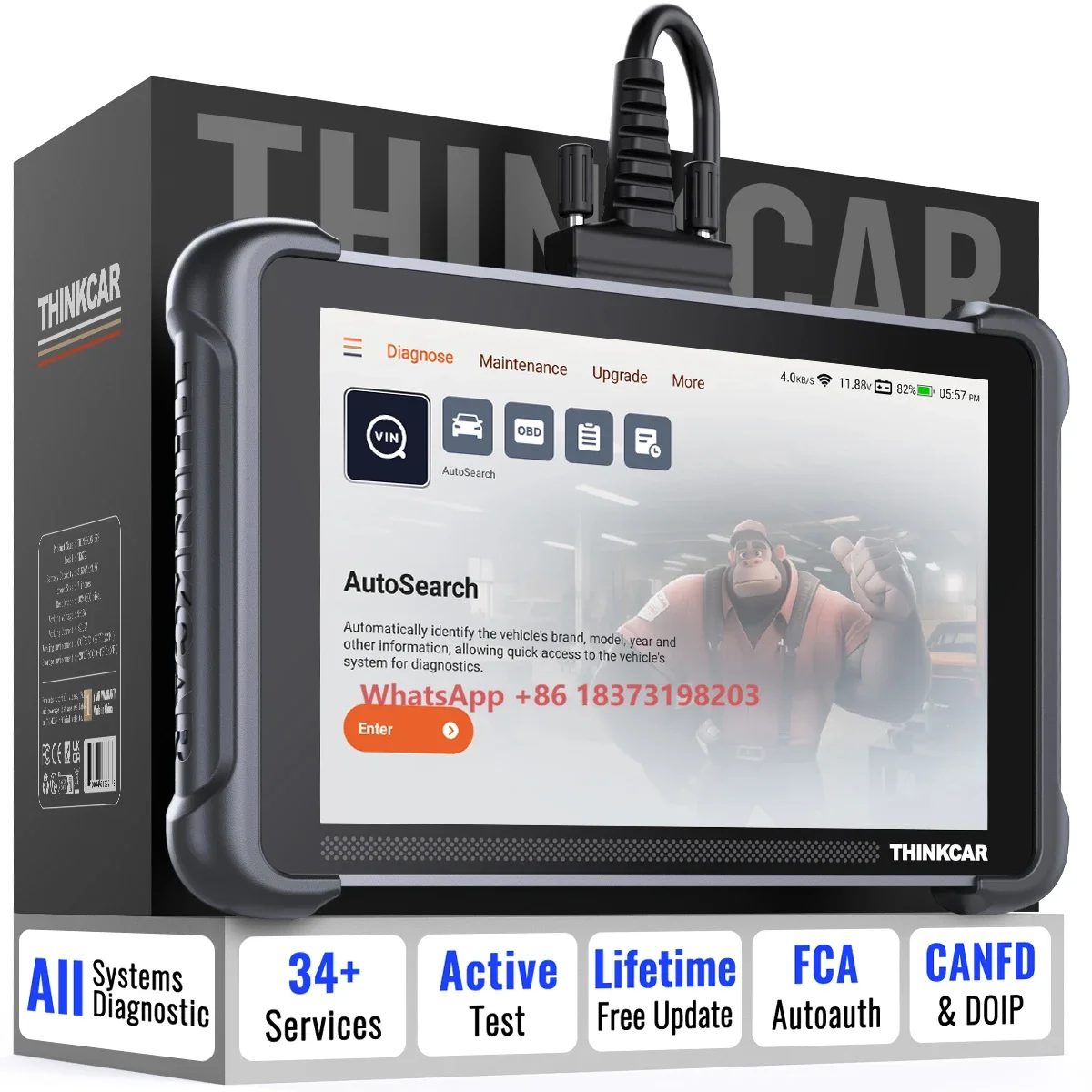 

THINKCAR THINKSCAN 689 Full System Scan Tool ECU Coding Software Lifetime Free Update CANFD DoIP Obd2 Diagnostic Scanner