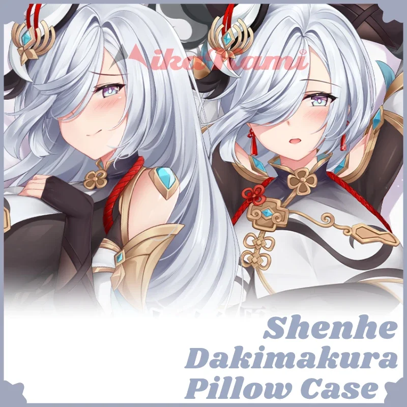 

Shenhe Dakimakura Genshin Impact Game Pillow Case Sexy Pillowcase Full Body Hugging Otaku Cushion Cover Bedding Home Decor Gift