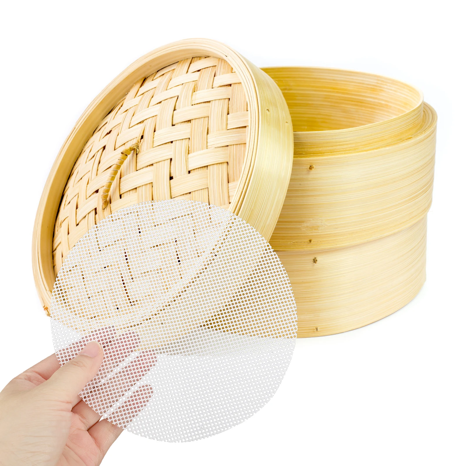 

10 Pcs Steamer Mat Steamed Bun Pads Tableware Mats Silicone Bread Dumplings High Temperature Resistance Food Grade