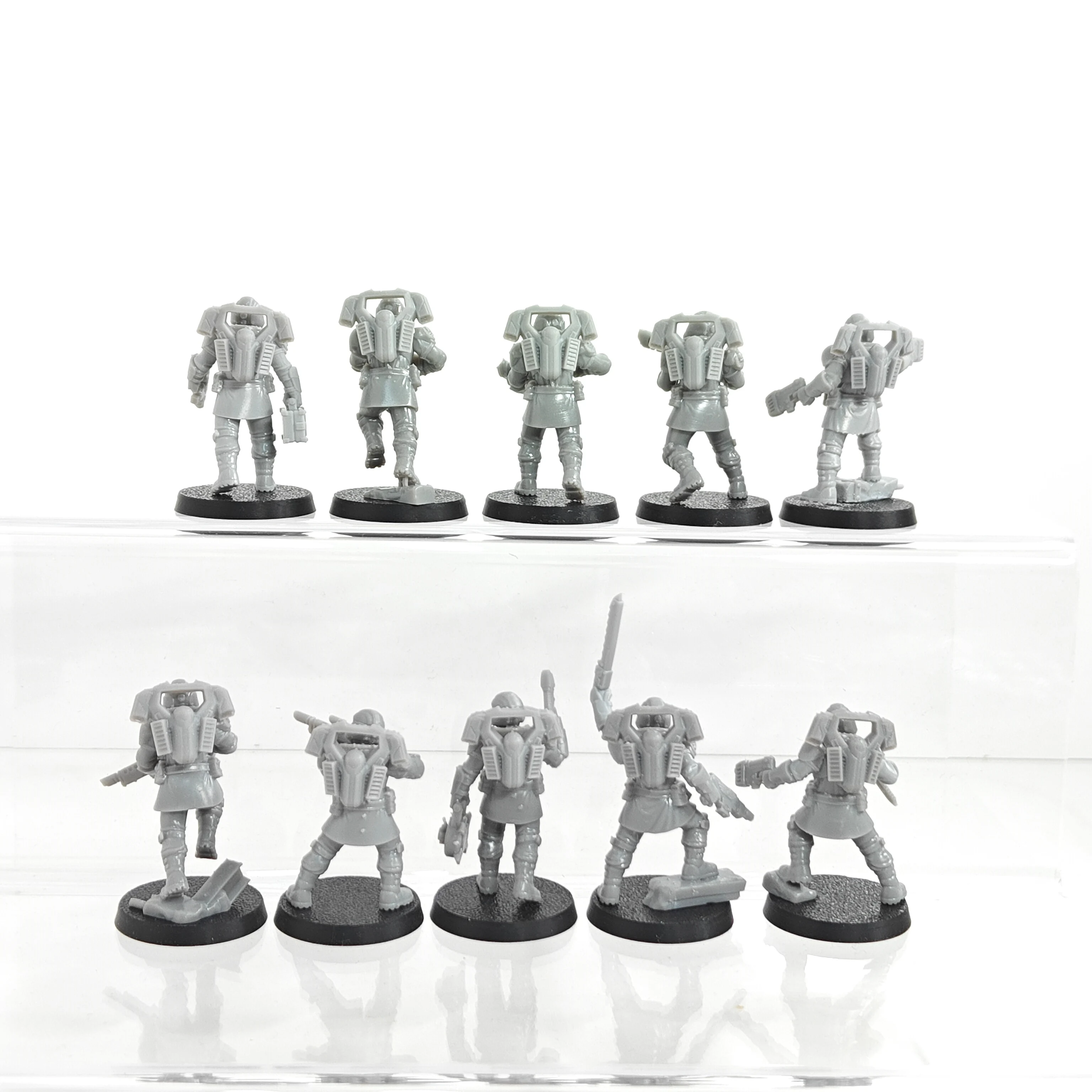 مجموعات المرآب المناورات (10 أرقام) مجموعات الراتنج الشكل غير مصبوغ المنمنمات KT335 #4